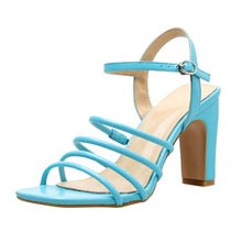 Load image into Gallery viewer, Blue High Heels Sandals
