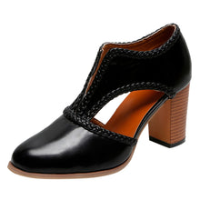 Load image into Gallery viewer, Black Heeled Open Toe Shoes